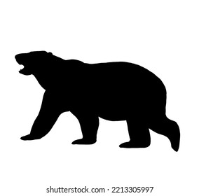 Polar Bear Silhouette Vector Illustration.