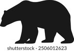 Polar bear silhouettes vector art illustration