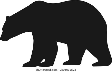 Polar bear silhouettes vector art illustration