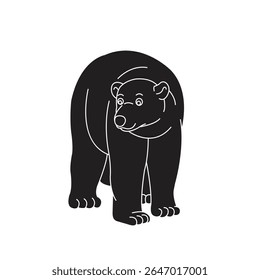design de arte vetorial de silhueta de urso polar