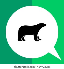 Polar bear simple icon