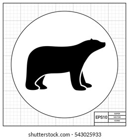 Polar bear simple icon