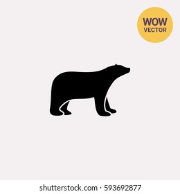 Polar bear simple icon