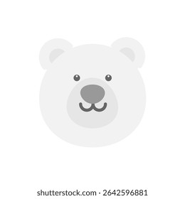 Material de ilustração de ícone simples do urso polar