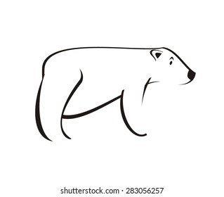 polar bear simple illustration