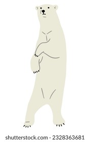 Oso polar simple 11, ilustración vectorial