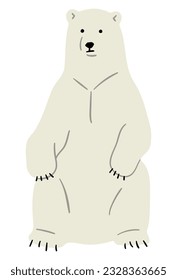 Polar Bear Single 16, vector illustration