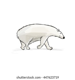Polar bear, sketch fro your design