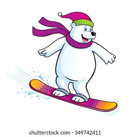 Polar Bear Snowboarding