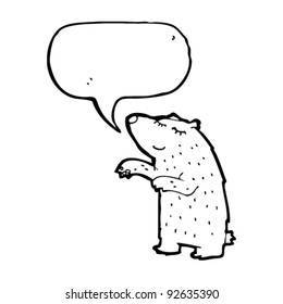 polar bear with speech bubble