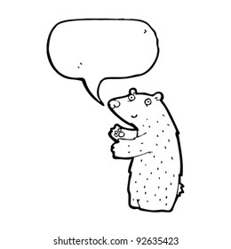 polar bear with speech bubble