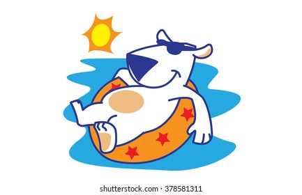 Polar Bear Sunbathing