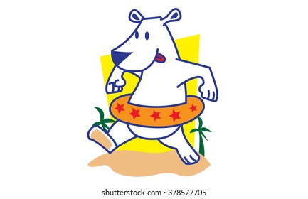 Polar Bear a Swimming