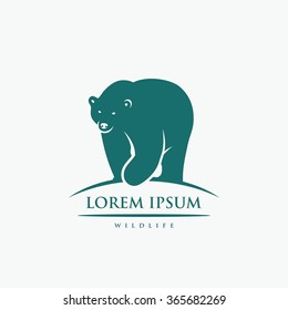 Polar bear symbol - vector illustration
