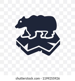 Polar bear transparent icon. Polar bear symbol design from Animals collection. Simple element vector illustration on transparent background.