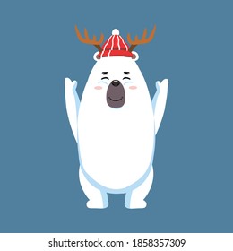 Eisbär mit Winterausstattungsdesign