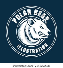Polar Bear Vector Badge Design