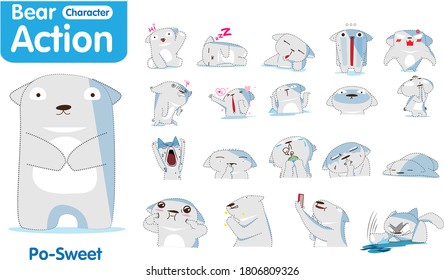 Polar-Bär Vectorcharter-Design so dünn