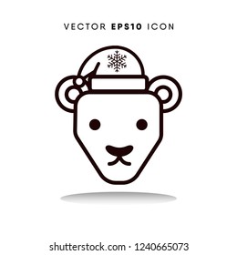 Polar bear vector icon