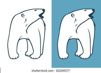 Polar bear - vector illustration