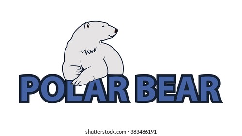 Polar bear vector illustration.