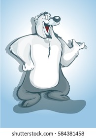 Polar bear, vector illustration