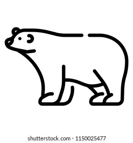 Polar bear vector illustration in line stroke design
