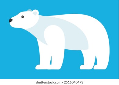 Polar Bear Vector Illustration – Majestic Arctic Animal Graphic for Design Projects