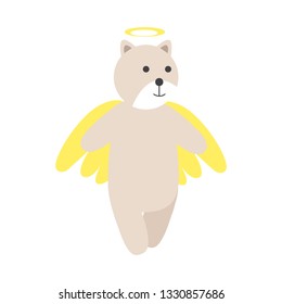 Polar bear vector illustration. Bear on white background.