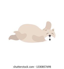 Polar bear vector illustration. Bear on white background.