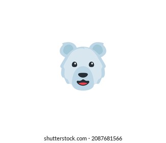 Polar bear vector isolated icon. Emoji illustration. Polar bear vector emoticon