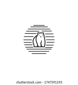 Logo-Designlinien für Eisbären