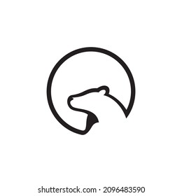 Polar bear vector logo icon illustration
