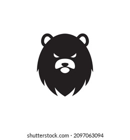 Icono del logotipo del vector del oso polar