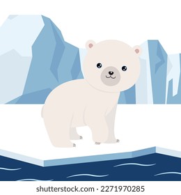 vectores de oso polar en el norte