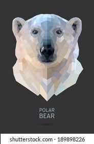 Polar Bear vector polygon geometric