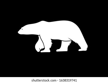 polar bear vector silhouette vector illustration