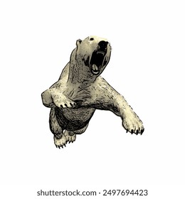 Polar bear vektor ilustration isolated design template mascot logo