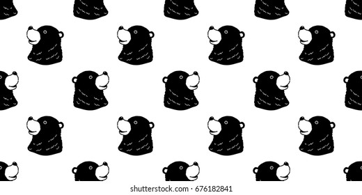 polar Bear wallpaper. bear Seamless Pattern. doodle. background