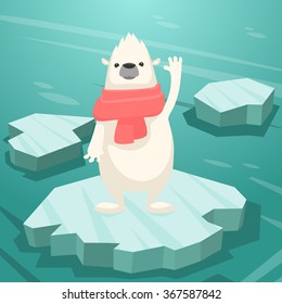 polar bear waving his paw polar explorers
