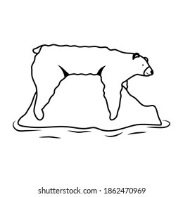 polar bear wild animal icon vector illustration design