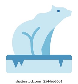 Polar Bear winter vector icon illustration