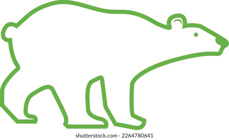 Polar bear work prepared in vector and cleared background