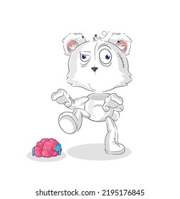the polar bear zombie character.mascot vector