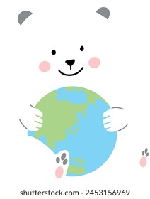 Polar Bear's Earth Day illustration