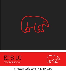 polar bear.vector icon. logo