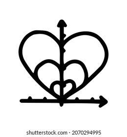 polar chart line vector doodle simple icon