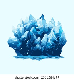 polar cold iceberg detail illutration