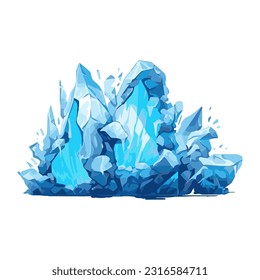 polar cold iceberg detail illutration