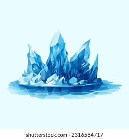 polar cold iceberg detail illutration